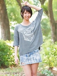 Cute and horny Japanese av idol Riku Murata goes to a hotel and have sex