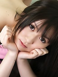 Sexy japan teen Michiru Tsukino in pink short shows her nice ass