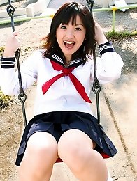 Jun Ishizaki Asian is sexy and playful in sailor girl uniform
