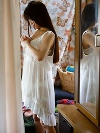 Sweet and new Japanese av idol Ai Nikaido goes outdoors to get naked