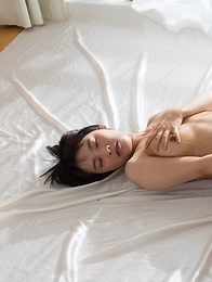 Angelic brunette Ai Mukai gives a perfect pantyhose job that ends with a cumshot