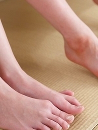 Mai Araki and Sara Yurikawa pose in their uniforms before giving a footjob