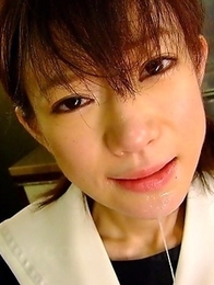 Young maid Aoba Itou sucks a cock