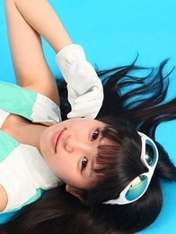Tsukasa Arai is sexy steward in short skirt and long boots