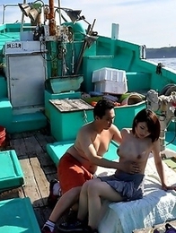 Miki Uemura and Hinata Serina sexy boat trip