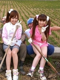 Nagisa, Hana, Maria are farmer girls ready
