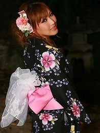 Hot lady in kimono Eri Hoshikawa