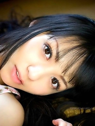 Kishi Aino is fingering hairy pussy with fantastic energy