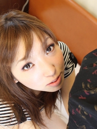 Ayumi Kisa shows her hairy pussy before she gets it fingered and fucked in POV movie