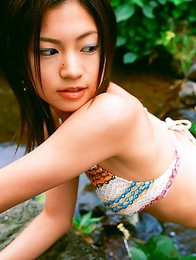 Misako Yasuda shows sexy legs in sexy ways even in hay
