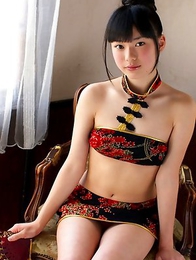 Tomoe Yamanaka shows hot behind under such short skirt