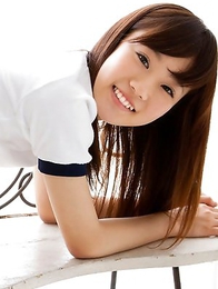 Kana Yuuki with hot ass in shorts wants to fly on broom