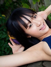 Miho Morita exposes hot butt in bath suit out of the house