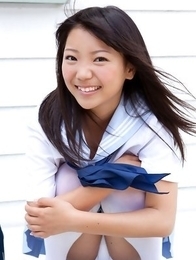Fuuka Nishihama takes school uniform off piece by piece