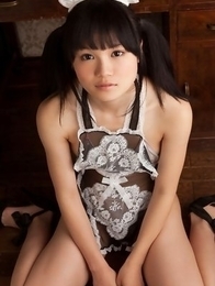 Ai Eikura has mosquito bites in silver bra and shows ass